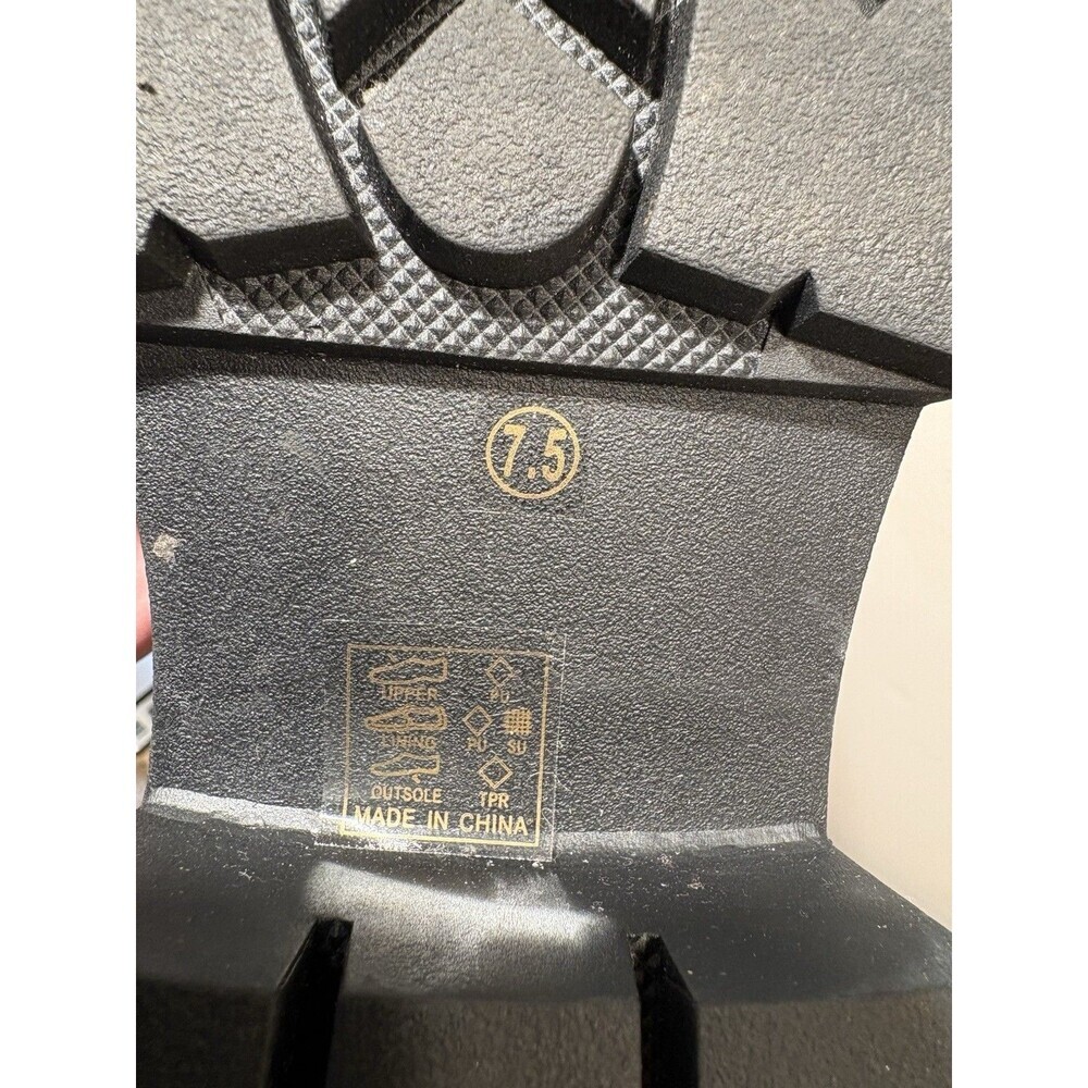 Azalea Wang Quintessence Colorblocked Chunky Lug Sole Heeled Boots 7.5 - Picture 3 of 16